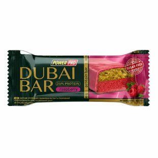 Протеїновий батончик Dubai bar 25% "Малина" (без цукру) 50 г ТМ PowerPro 1124 фото