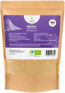 Крупа манна органическая (с твёрдой пшеницы) 800 г TM Ahimsa 0680 фото