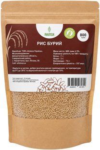 Рис бурый нешлифованный без глютена 800 г TM Ahimsa 0581 фото