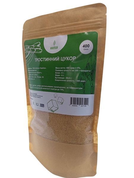 Тростниковый нерафинированный сахар 400 г TM Ahimsa 0548 фото