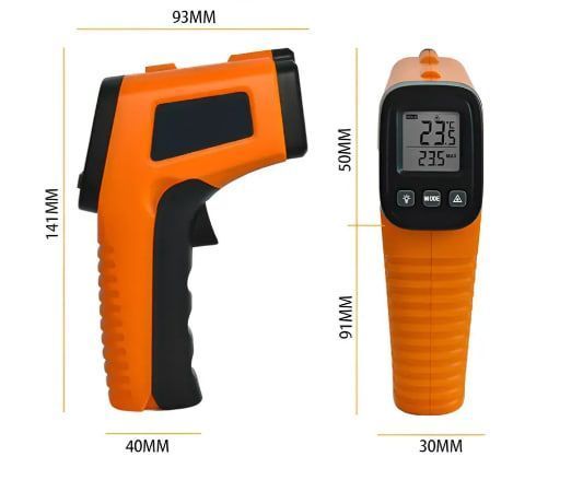 Безконтактний інфрачервоний термометр (пірометр) від -50 &deg;C до +550 &deg;C 0817 фото