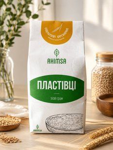 Пластівці спельтові органічні швидкого приготування 508 г TM Ahimsa 0643 фото