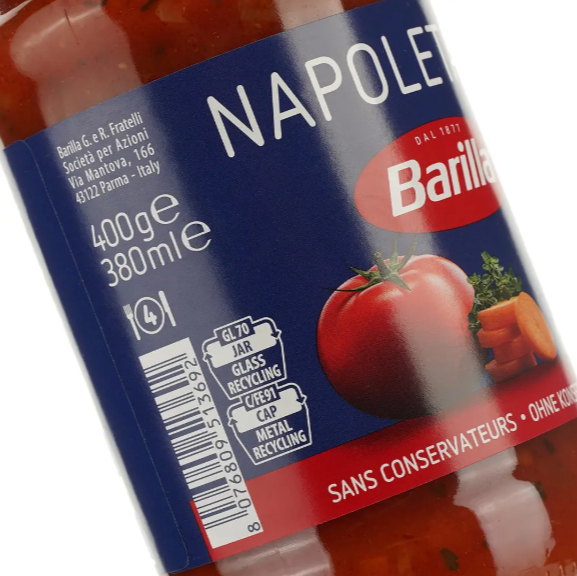 Соус Napoletana томатный с овощами без глютена 400г ТМ Barilla 0783 фото
