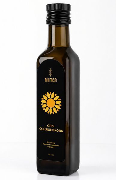 Олія соняшникова органічна (для салатів) 250 мл TM Ahimsa 0561 фото