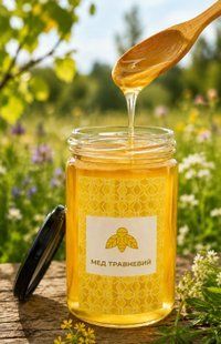 Мед травневий (акація) 660 г TM Ahimsa (збір 2026) 0093 фото