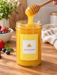 Мед травневий (акація+липа) 660 г TM Ahimsa (збір 2026) 0093 фото