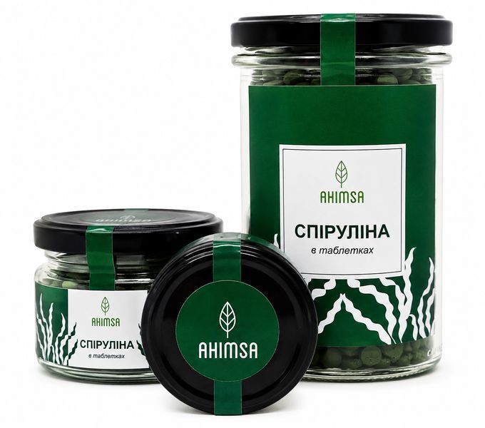 Спіруліна в таблетках 130 г ТМ Ahimsa 0490 фото